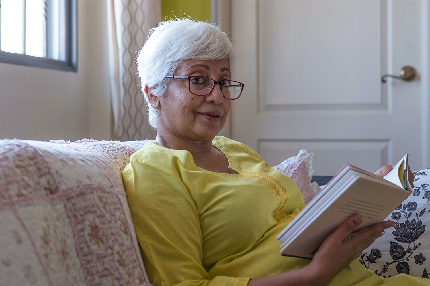 lady reading a book