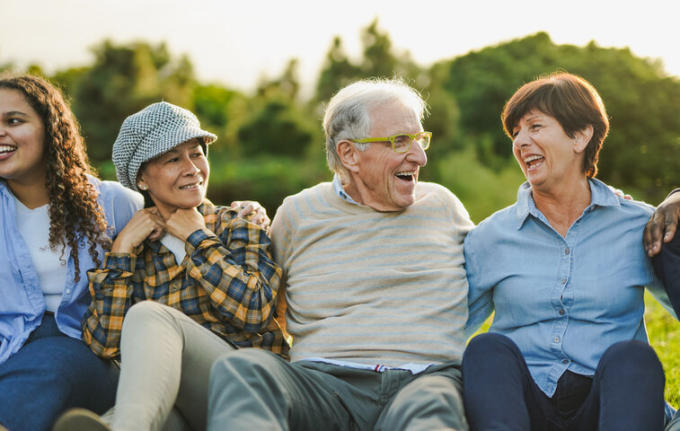 old people smiling